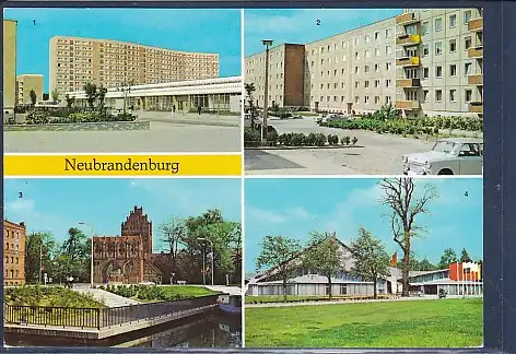 [Ansichtskarte] AK Neubrandenburg 4.Ansichten Juri Gagarin Ring - Keplerstraße 1977. 