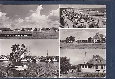 [Ansichtskarte] AK Neuendorf Hiddensee 5.Ansichten Hafen - Cafe Stranddiestel 1985. 
