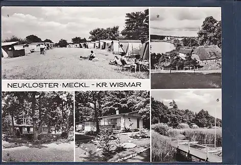 [Ansichtskarte] AK Neukloster Kr. Wismar 5.Ansichten Zeltplatz - Bungalows 1979. 