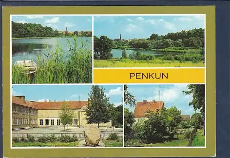 [Ansichtskarte] AK Penkun 4.Ansichten Oberschule - Eigenheimsiedlung 1983. 