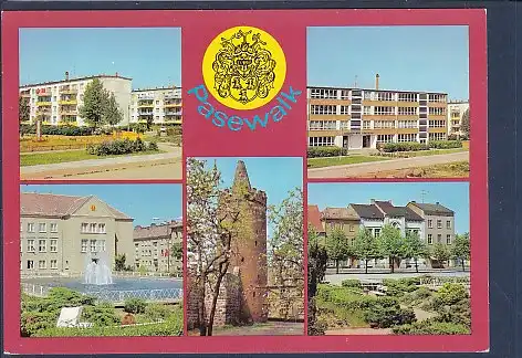[Ansichtskarte] AK Pasewalk 5.Ansichten Ernst Thälmann Platz - Oberschule 1986. 