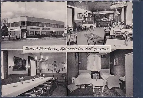 [Ansichtskarte] AK Hotel u. Restaurant Holsteinischer Hof Quickborn 4.Ansichten 1960. 