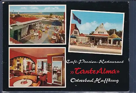 [Ansichtskarte] AK Cafe Pension Restaurant Tante Alma Haffkrug 3.Ansichten 1974. 