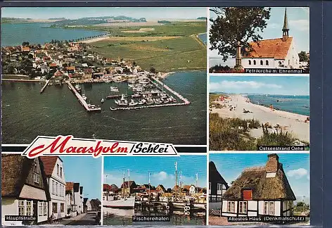 [Ansichtskarte] AK Maasholm / Schlei 6.Ansichten Fischereihafen 1971. 