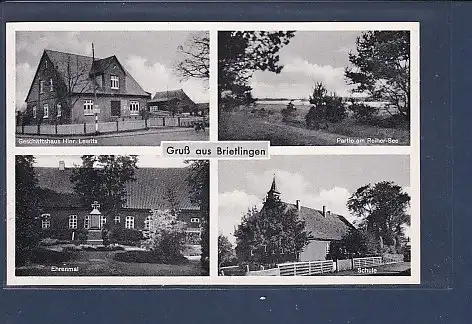 [Ansichtskarte] AK Gruß aus Brietlingen 4.Ansichten Geschäftshaus - Schule 1940. 
