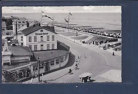 [Ansichtskarte] AK Cuxhaven Duhnen Blick auf Strandhotel und Promenade 1957. 