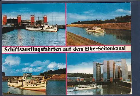 [Ansichtskarte] AK Schiffsausflugsfahrten auf dem Elbe Seitenkanal 4.Ansichten 1970. 