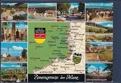 [Ansichtskarte] AK Zonengrenze im Harz 10.Ansichten 1970. 