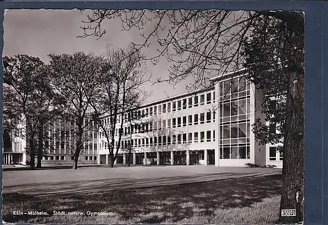 [Ansichtskarte] AK Köln Mülheim Städt. naturw. Gymnasium 1957. 