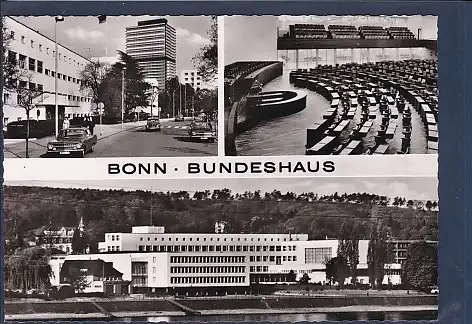 [Ansichtskarte] AK Bonn - Bundeshaus 3.Ansichten Plenarsaal 1970. 