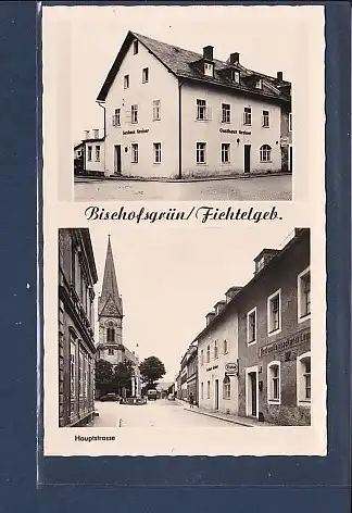 [Ansichtskarte] AK Bischofsgrün / Fichtelgeb. 2.Ansichten Gasthaus Greiner - Hauptstrasse 1958. 