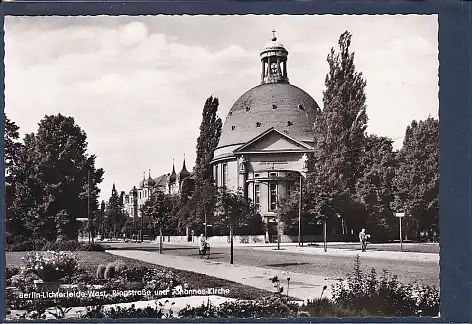 [Ansichtskarte] AK Berlin Lichterfelde West Ringstraße und Johannes Kirche 1960. 