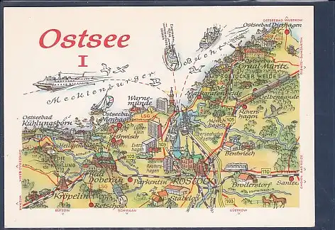 [Ansichtskarte] AK Ostsee I Kühlungsborn - Warnemünde - Dierhagen 1979. 