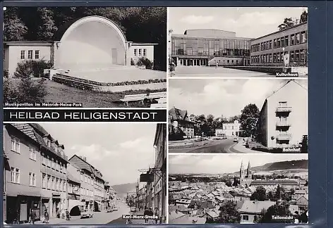 [Ansichtskarte] AK Heilbad Heiligenstadt 5.Ansichten Bahnhof - Kulturhaus 1972. 