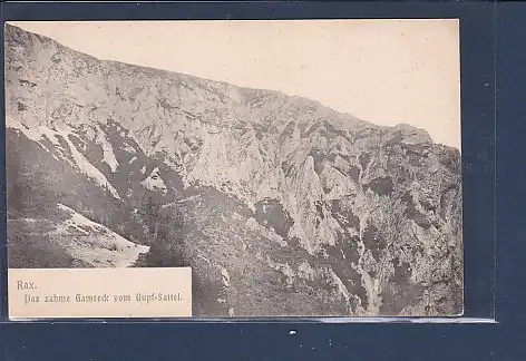 [Ansichtskarte] AK Rax Das zahme Gamseck vom Gupf Sattel 1920. 