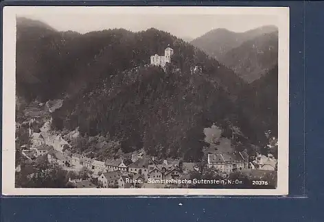 [Ansichtskarte] AK Ruine Sommerfrische Gutenstein 1929. 