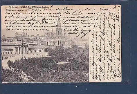 [Ansichtskarte] AK Wien Franzens Ring 1907. 