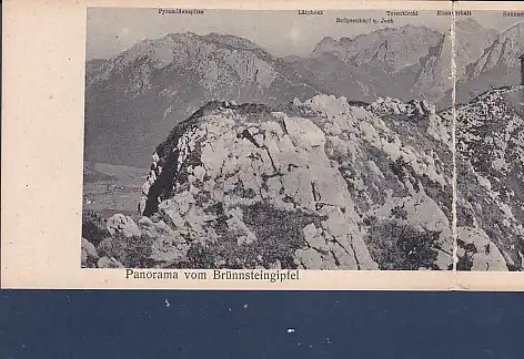 [Ansichtskarte] Panorama AK Panorama vom Brünnsteingipfel 1920. 