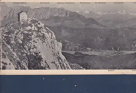 [Ansichtskarte] Panorama AK Panorama vom Brünnsteingipfel 1920. 
