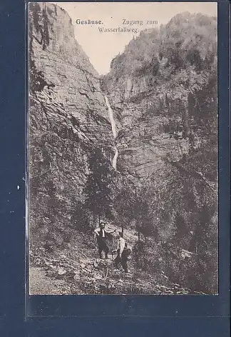 [Ansichtskarte] AK Gesäuse Zugang zum Wasserfallweg 1920. 