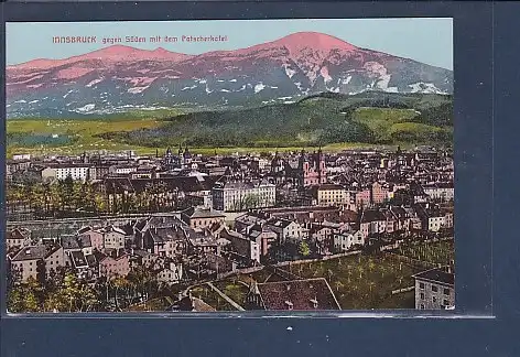 [Ansichtskarte] AK Innsbruck gegen Süden mit dem Patscherkofel 1920. 