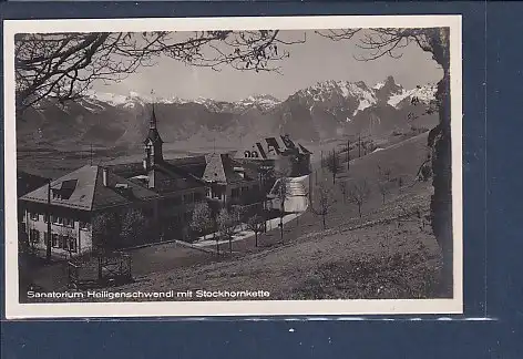[Ansichtskarte] AK Sanatorium Heiligenschwendi mit Stockhornkette 1930. 