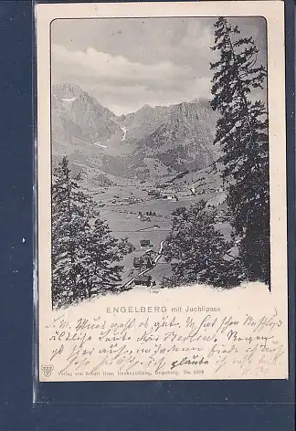 [Ansichtskarte] AK Engelberg mit Juchlipass 1900. 