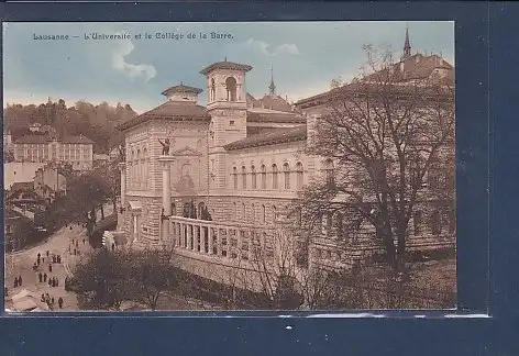 [Ansichtskarte] AK Lausanne - L Universite et la College de la Barre 1920. 