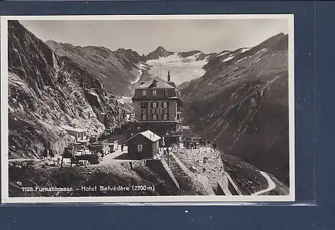 [Ansichtskarte] AK Furkastrasse - Hotel Belvedere 1930. 
