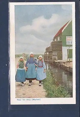 [Ansichtskarte] AK Naar het dorp ( Marken) 1940. 