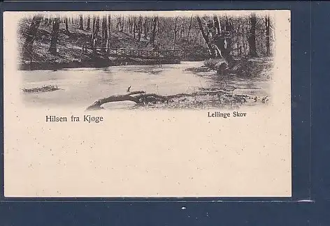 [Ansichtskarte] AK Hilsen fra Kjoge Lellinge Skov 1910. 