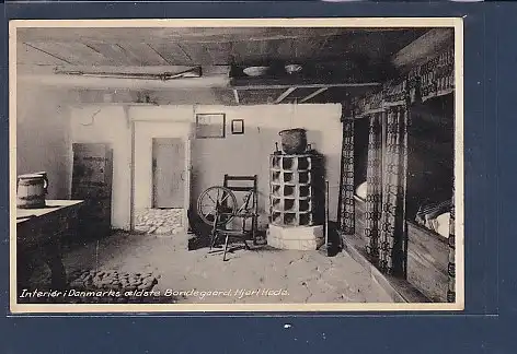 [Ansichtskarte] AK Interior Danmarks aeldste Bondegaard Hjerl Hede 1952. 
