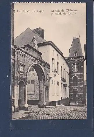 [Ansichtskarte] AK Chimay Arcade du Chateau et Palais de Justic 1930. 