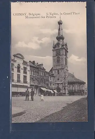 [Ansichtskarte] AK Chimay L Eglise la Grand Place Monument des Princes 1930. 