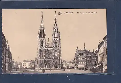 [Ansichtskarte] AK Oostende St Petrus en Paulus Kerk 1920. 