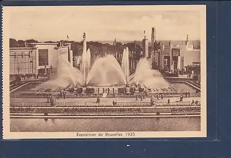 [Ansichtskarte] AK Exposition de Bruxelles 1935 Algemeen zicht der fonteinen. 