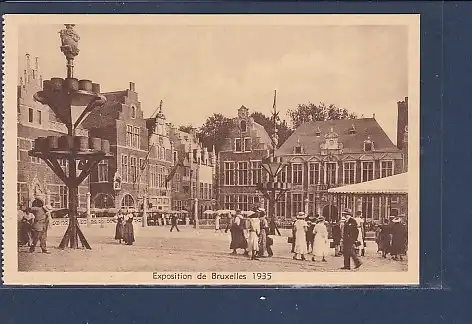 [Ansichtskarte] AK Exposition de Bruxelles 1935 Een mooi hoekje van Oud Brussel. 