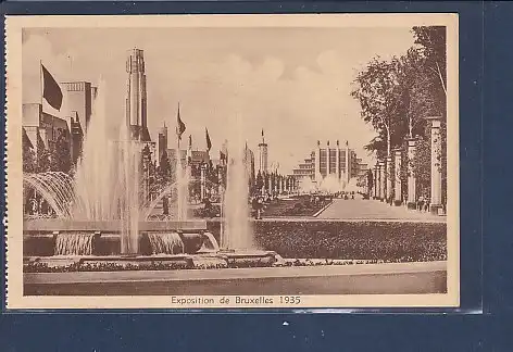 [Ansichtskarte] AK Exposition de Bruxelles 1935 Uitzicht op de fonteinen. 