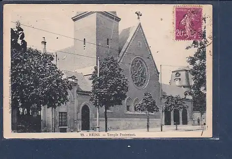 [Ansichtskarte] AK Reims - Temple Protestant 1926. 