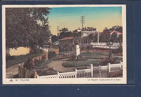 [Ansichtskarte] AK Falaise Le Square Louis Liard et la Gare 1943. 