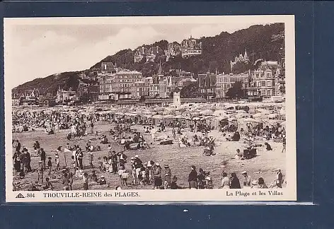 [Ansichtskarte] AK Trouville Reine des Plages La Plage et les Villas 1920. 