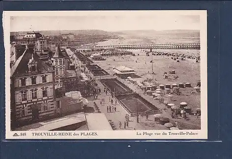 [Ansichtskarte] AK Trouville Reine des Plages La Plage vue du Trouville Palace 1920. 