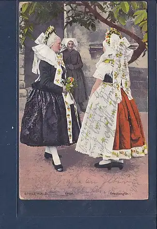 [Ansichtskarte] AK Spreewald Brautjungfer 1914. 