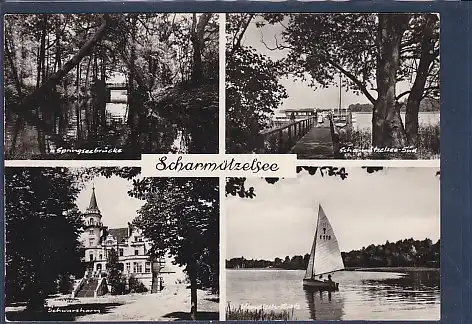 [Ansichtskarte] AK Scharmützelsee 4.Ansichten Schwarzhorn - Springseebrücke 1966. 