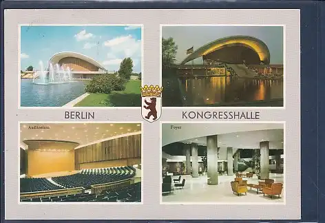 [Ansichtskarte] AK Berlin Kongresshalle 4.Ansichten Auditorium - Foyer 1978. 