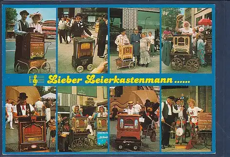 [Ansichtskarte] AK Lieber Leierkastenmann Berlin 8.Ansichten 1990. 