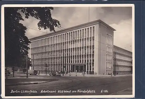 [Ansichtskarte] AK Berlin Lichterfelde Arbeitsamt Süd West am Händelplatz 1950. 