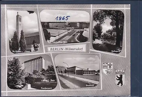 [Ansichtskarte] AK Berlin Wilmersdorf 5.Ansichten Fehrbelliner Platz - Stadtbad 1965. 