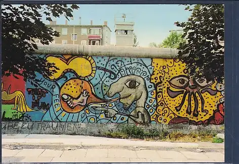 [Ansichtskarte] AK Malerei an der Mauer ( Mariannenplatz) 1987. 