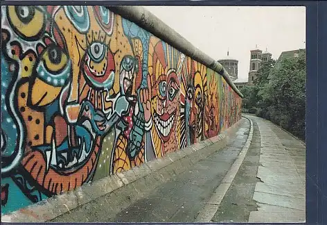[Ansichtskarte] AK Berlin Mauer bei Bethanien 1980. 